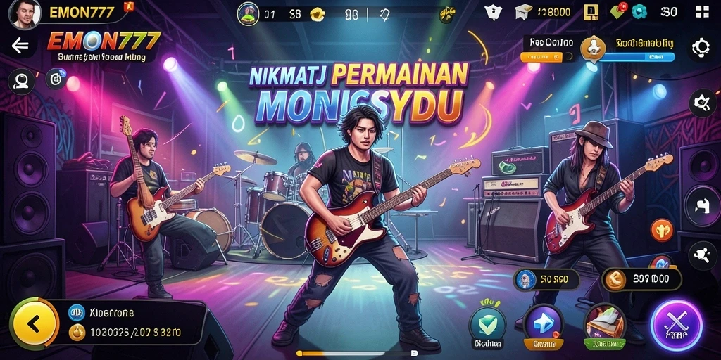 Tampilan menarik dari gameplay <strong>EMON777</strong> yang penuh dengan aksi musik.