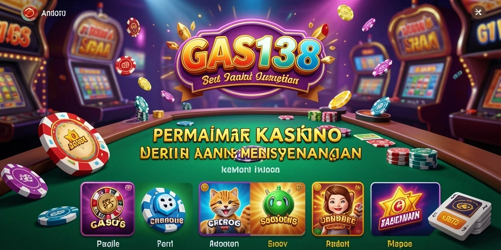 Screenshot menunjukkan gameplay seru di GAS138 dengan berbagai permainan Kasino.
