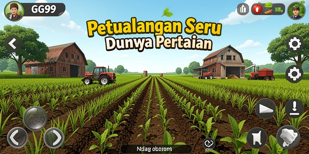 Gameplay seru di dunia pertanian yang indah.