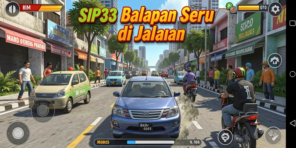 Tampilan gameplay seru dari balapan di SIP33.