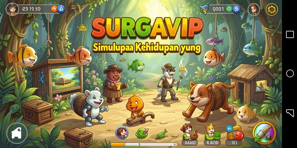 Tampilan gameplay SURGAVIP yang menakjubkan dan interaktif.
